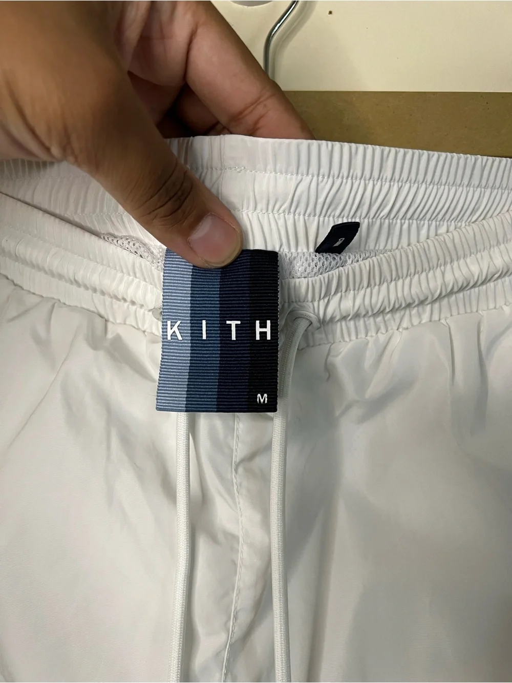 SS19 Kith White Nylon Meshed Lined Active Swim Shorts Size M *FLAWS*